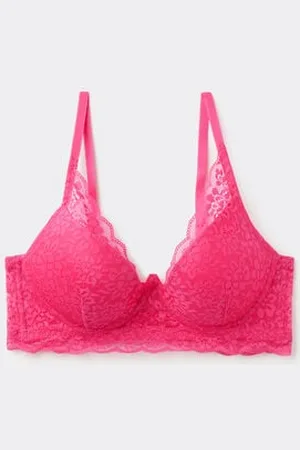 Tezenis Sujetador Super Push-Up de Encaje Reciclado Malibù Mujer Tamaño 1B
