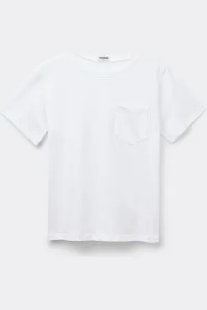 Tezenis Camiseta de algodón de cuello redondo con bolsillo para niño Niño Tamaño 10-11