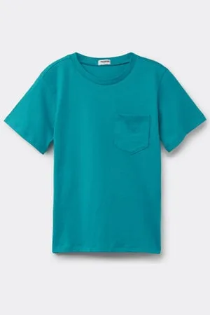 Tezenis Camiseta de algodón de cuello redondo con bolsillo para niño Niño Tamaño 4-5
