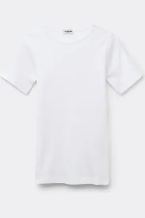Tezenis Camiseta de algodón acanalado con cuello redondo para niña Chica Tamaño 2-3