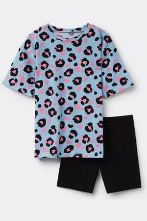 Tezenis Pijama Corto Algodón Niña Estampado Moteado Chica Tamaño 8-9