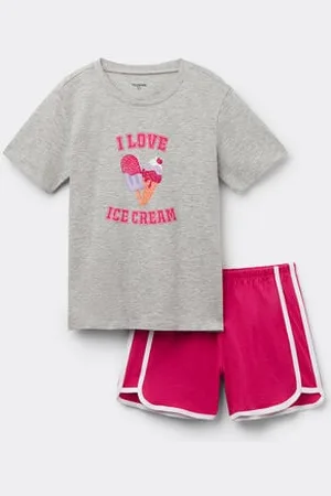 Tezenis Pijama Corto Algodón Niña Estampado Helado Chica Tamaño 2-3