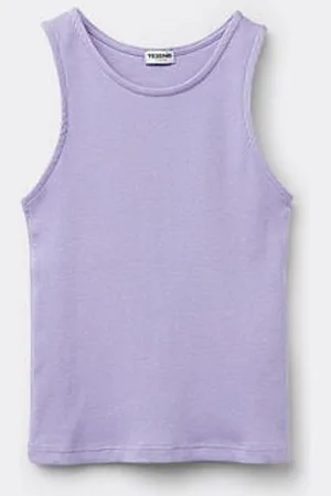 Tezenis Camiseta de Tirantes Anchos de Canalé para Niña Chica Tamaño 4-5