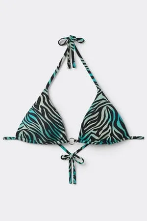 Tezenis Bikini Triángulo con Relleno Extraíble Colorful Zebra Mujer Tamaño 2