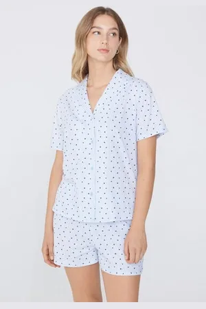 Tezenis Pijama Corto Abierto Algodón Estampado Estrellas Mujer Tamaño M