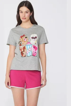 Tezenis Pijama Corto Algodón Estampado Perros Mujer Tamaño S