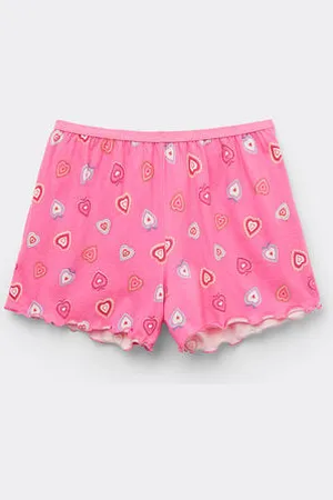 Tezenis Pantalones Cortos Algodón Estampado Punto Festoneado Mujer Tamaño L