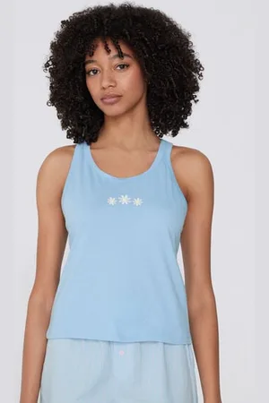 Tezenis Camiseta Tirantes Anchos Algodón Bordado Mujer Tamaño M