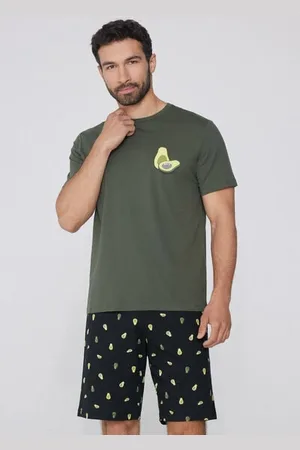 Tezenis Pijama Corto Algodón Estampado Aguacate Hombre Tamaño M