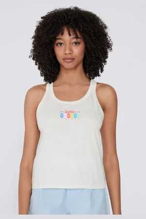 Tezenis Camiseta Tirantes Anchos Algodón Bordado Mujer Tamaño S