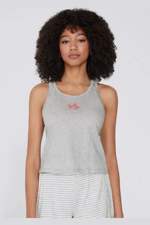 Tezenis Camiseta Tirantes Anchos Algodón Bordado Mujer Tamaño L
