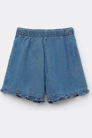 Tezenis Pantalón Corto Denim Volantes Niña Chica Tamaño 2-3