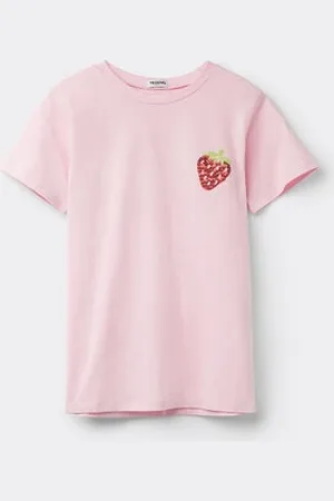 Tezenis Camiseta Algodón Cuello Redondo Lentejuelas Niña Chica Tamaño 6-7