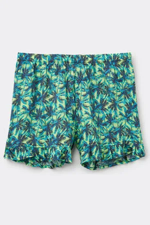 Tezenis Shorts de Tela de Viscosa con Volante Chica Tamaño 10-11