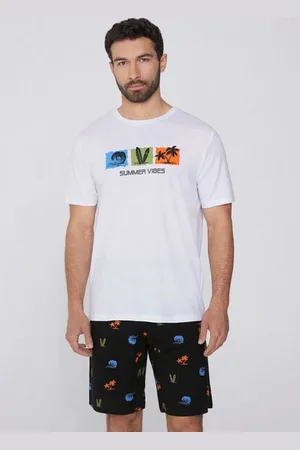 Tezenis Pijama Corto Algodón Estampado «Summer Vibes» Hombre Tamaño L