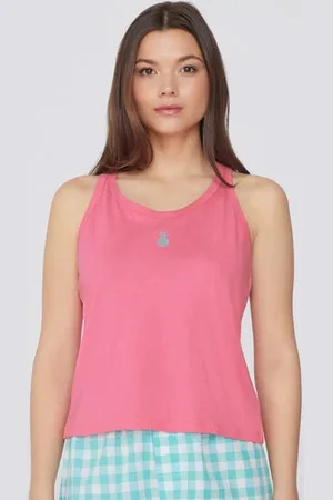Tezenis Camiseta Tirantes Anchos Algodón Bordado Mujer Tamaño S