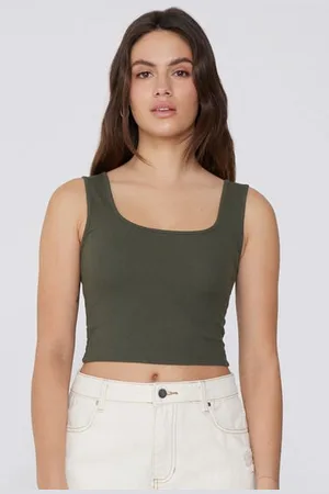 Tezenis Top corto Tirantes Anchos Algodón Calado Mujer Tamaño L