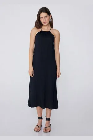 Tezenis Vestido Midi Tela Viscosa Trenza Mujer Tamaño M