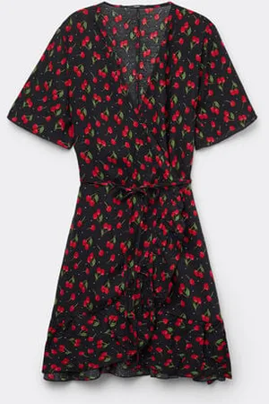 Tezenis Vestido Corto Cruzado Media Manga Tela Viscosa Mujer Tamaño L