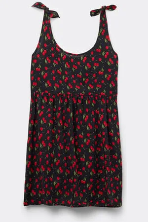 Tezenis Vestido Corto con Nudos Tela Viscosa Mujer Tamaño S