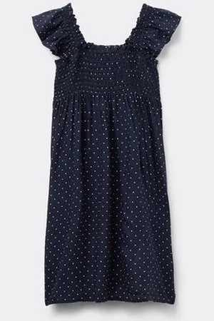 Tezenis Vestido de Tirantes Anchos de Tela de Viscosa con Punto Smock Chica Tamaño 2-3