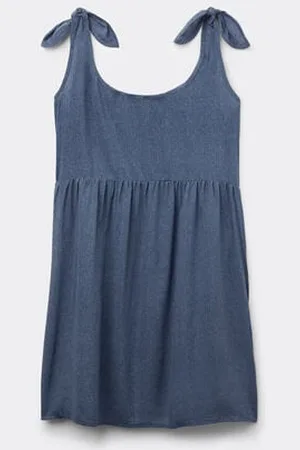 Tezenis Vestido Corto con Nudos Tela Viscosa Mujer Tamaño M