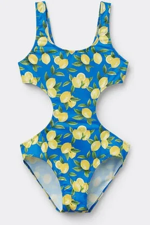 Tezenis Bañador Entero para Niña Sorrento Lemon Chica Tamaño 2-3