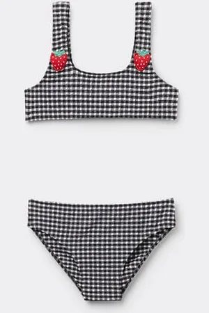 Tezenis Bikini Brasier con Braguitas para Niña Estampado Vichy Chica Tamaño 12-13