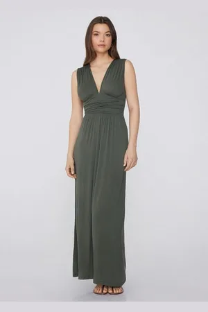 Tezenis Vestido largo de viscosa ligera con hombros anchos Mujer Tamaño M