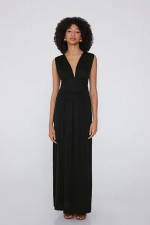 Tezenis Vestido largo de viscosa ligera con hombros anchos Mujer Tamaño M