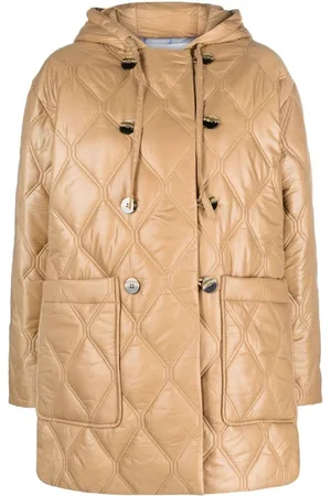 Ganni Outerwear outerwear mujer shiny quilt hooded jacket f7966 129 talla 40
