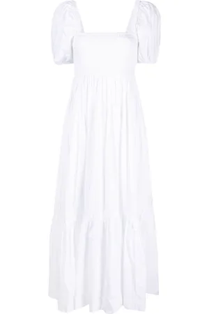 Ganni Vestido vestido mujer cotton poplin smock maxi dress f7918 151 talla 40