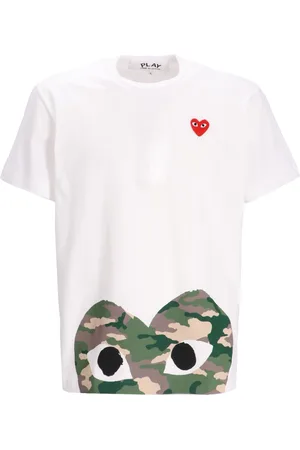Comme des Garçons Camiseta comme des garcons camiseta hombre play camouflage t-shirt - axt244051 white talla S