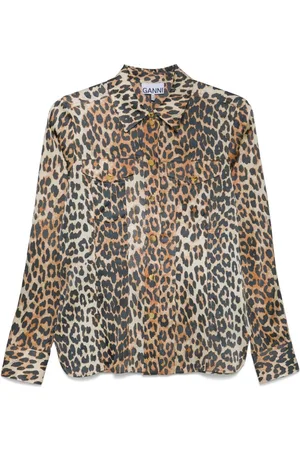 Ganni Camiseria camiseria mujer printed satin shirt - w0321 943 talla 36