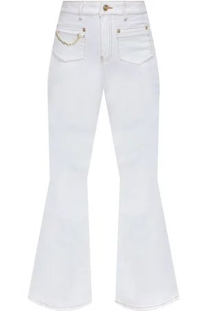 Ganni Pantalon pantalon mujer white denim goddi hw - j1659 151 talla 26