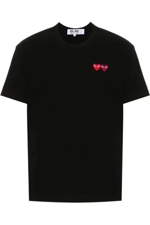 Comme des Garçons Camiseta comme des garcons camiseta hombre t-shirt double burgendy emblem - axt226051 black talla M