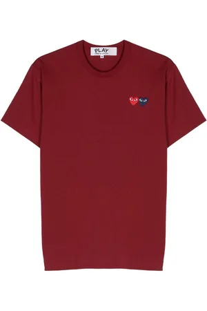 Comme des Garçons Camiseta comme des garcons camiseta hombre t-shirt double burgendy emblem - axt226051 burgundy talla S