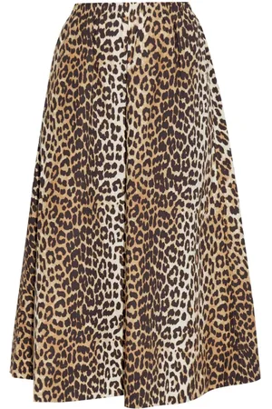 Ganni Falda falda mujer printed cotton elasticated maxi skirt - f9365 943 talla 34