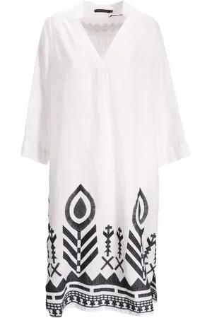 Greek Archaic Kori Vestido vestido mujer dress long feather chevron l/s - s24k230126 116 talla XS