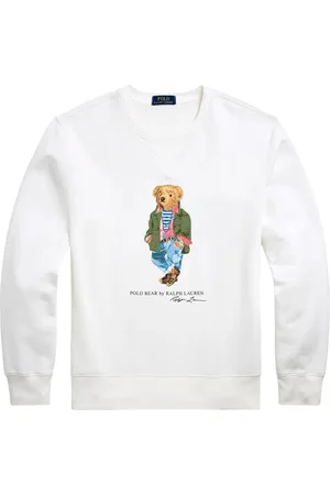 Ralph Lauren Sudadera sudadera hombre lscnm4-long sleeve-sweatshirt - 710953718004 cr24 white explorer bear talla S