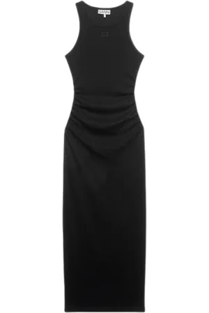 Ganni Vestido vestido mujer soft cotton rib tank top long dress - t3935 099 talla XS
