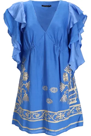 Greek Archaic Kori Vestido vestido mujer dress short crete ruffles - s25k530563 4601 talla M