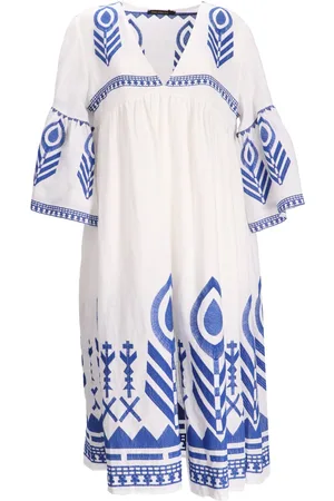 Greek Archaic Kori Vestido vestido mujer dress midi feather bell sleeve - s25k230733 1105 talla XS