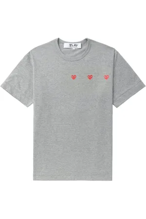 Comme des Garçons Camiseta comme des garcons camiseta hombre horizontal 3 heart short sleeve t-shirt - axt337051 grey talla S