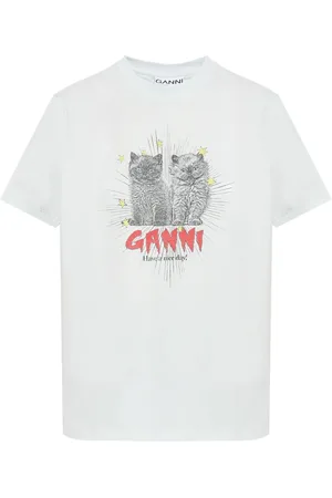Ganni Blusa blusa mujer basic jersey kittens relaxed t shirt - t4165 628 talla XS