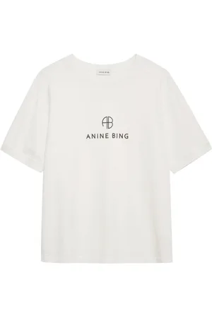 ANINE BING Top top mujer jaylin tee monogram - a0810280ivy1 ivory talla L