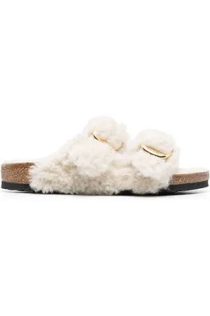 Birkenstock Planas planas mujer arizona bb shearling teddy eggshell laf 1023086 eggshell talla 41