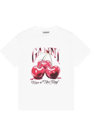 Ganni Top top mujer basic jersey cherry relaxed t-shirt - t4004 151 talla XS