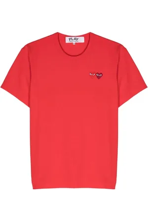 Comme des Garçons Camiseta comme des garcons camiseta hombre t-shirt double burgendy emblem - axt226051 red talla L
