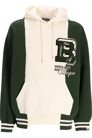BAPE Sudadera sudadera hombre badges color blocking pullover hoodie m - 1j80114054 ivy talla S